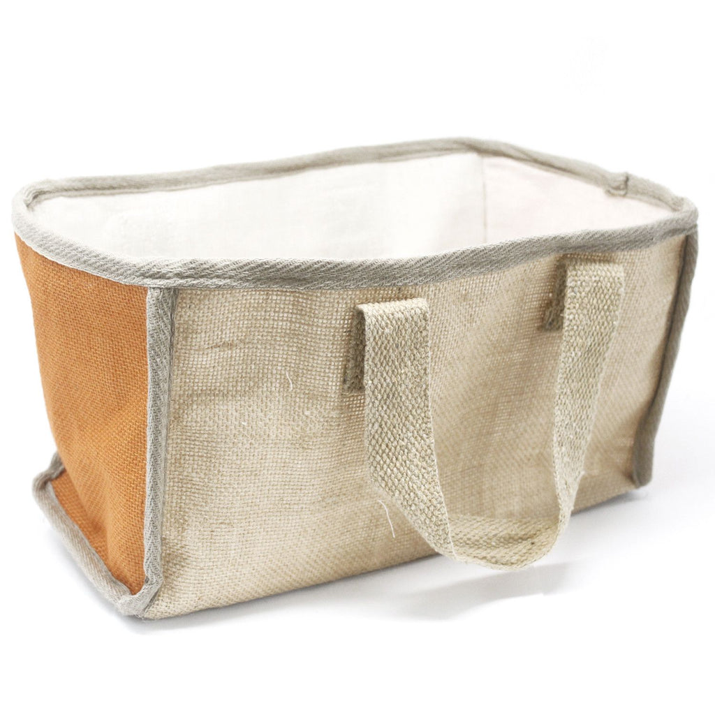 Large Jute Shopping Basket 33x18x20cm Turmeric – view 2