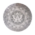 Selenite Medium Plate 10cm - Lotus Mandala Design