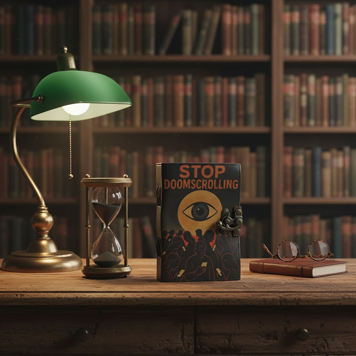 Leather Notebook, Stop Doomscrolling – 17.5x13 cm – view 7