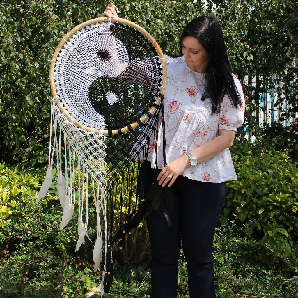 Bali Dreamcatcher - Extra Large Yin Yang - 50 cm – view 4