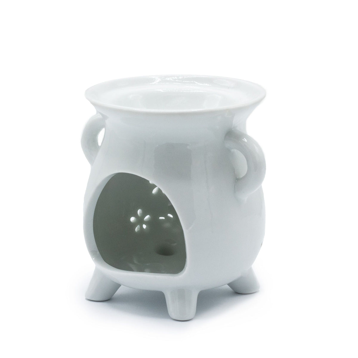 Ceramic Oil Burner - Owl Cutout - White – view 2