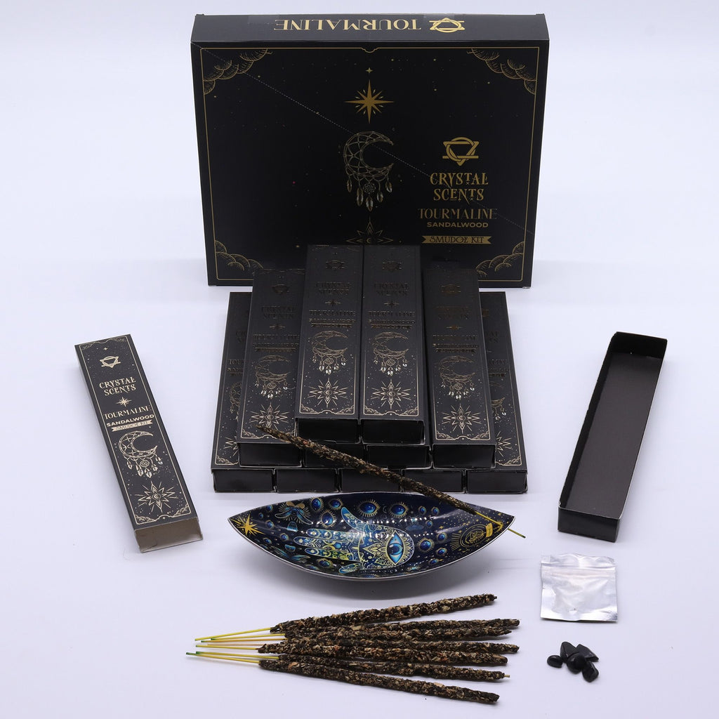 Tourmaline Crystal Scents Smudge Incense Sticks - Sandalwood – view 2