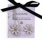 Nymph Pearl Flowers Vintage Glass Earrings – view 5
