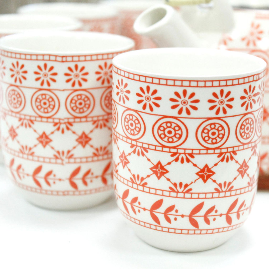 Ceramic Herbal Teapot Set with 6 Cups - Amber – view 5