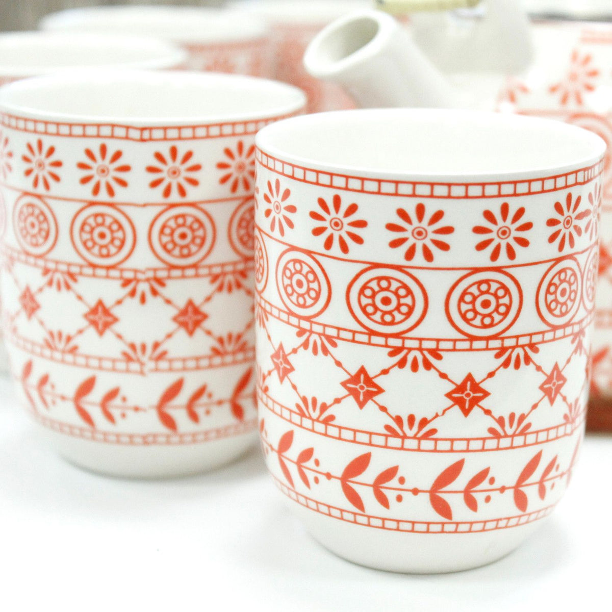 Ceramic Herbal Teapot Set with 6 Cups - Amber – view 5