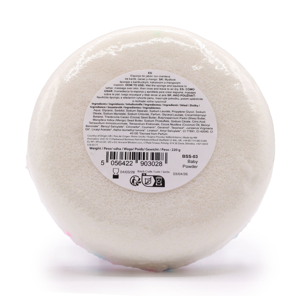 Butter Bubble Soap Sponge - Baby Powder – view 2