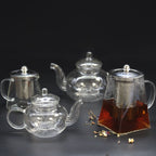 Glass Infuser Teapot - Round Pearl - 400ml Large – view 2